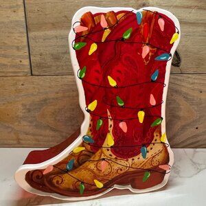 The Pioneer Woman Christmas Boot Cookie / Treat Acrylic Container